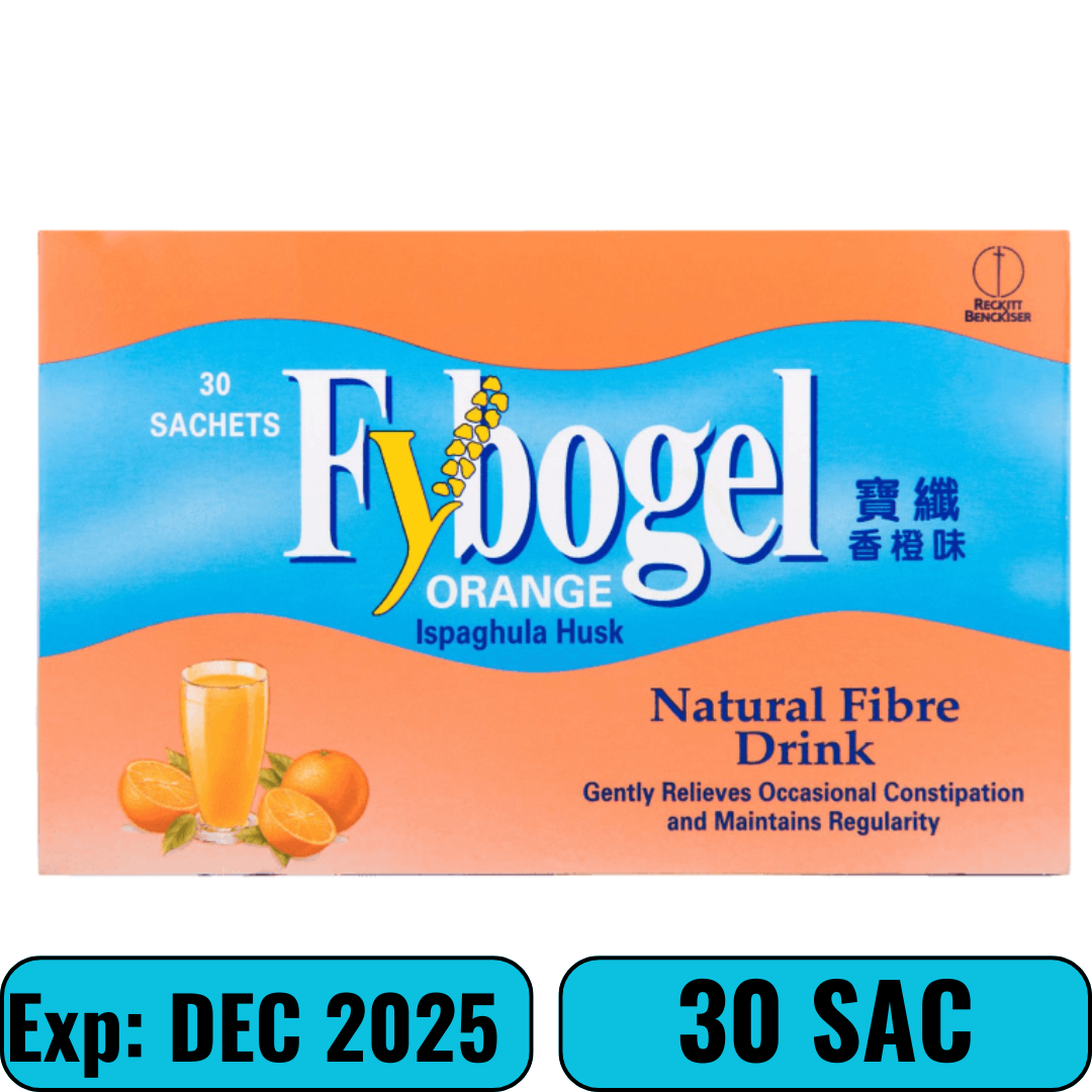 Fybogel Natural Fibre Drink Sachet Orange Flavour (Gently Relieves Constipation) 30s