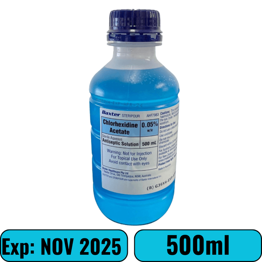 Chlorhexidine 0.05% w/v Solution 500ml