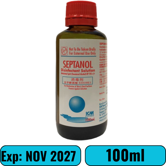 Septanol Disinfectant Solution 70% 100ml