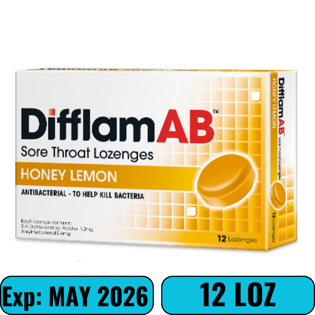 Difflam AB Anti-Inflammatory Anti-bacterial Honey Lemon Sugar Free 16 Lozenges