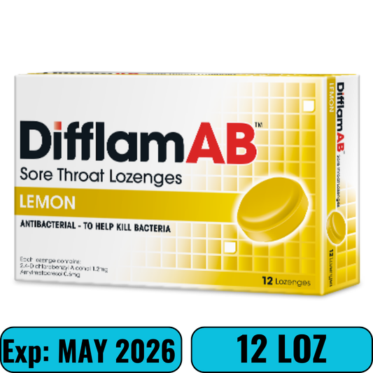 Difflam AB Anti-Inflammatory Anti-bacterial Lemon Sugar Free 16 Lozenges