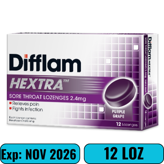 Difflam Anti-Inflammatory Anti-bacterial HEXTRA Sugar Free 16 Lozenges