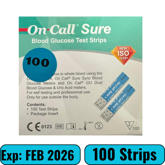 On Call Sure Test Strips 50s