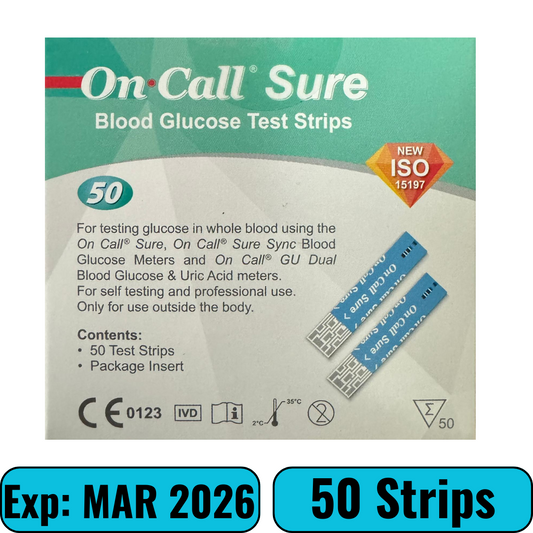 On Call Sure Test Strips 50's