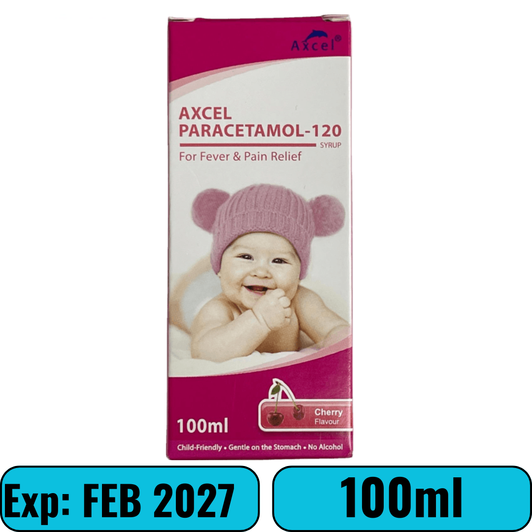 Axcel Paracetamol 120mg/5ml Suspension 100ml (Cherry)