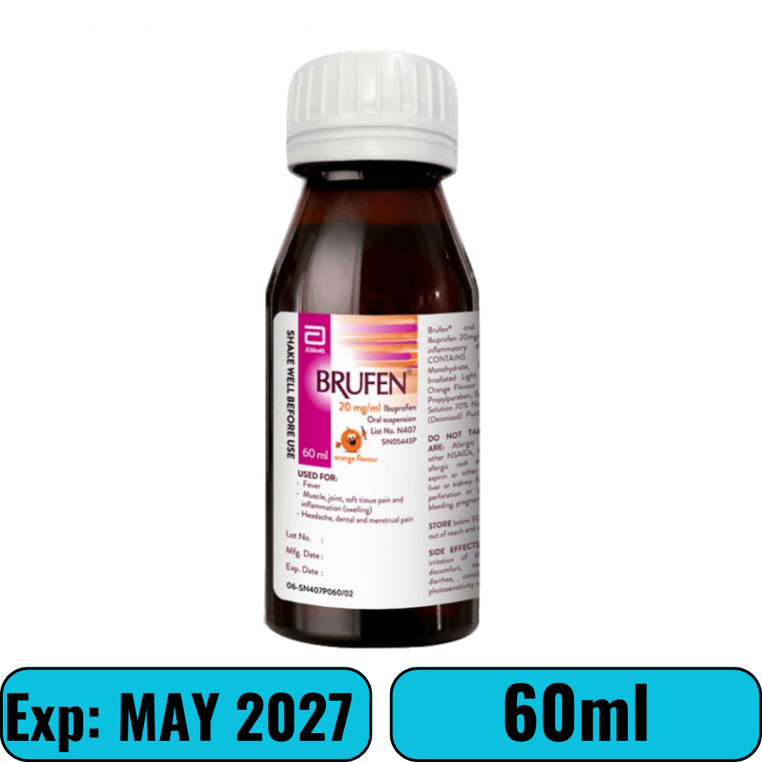 Brufen Oral Suspension 20mg (Non-Steroidal + Anti-Inflammaory) 60ml