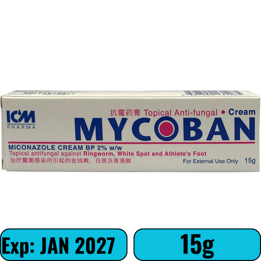 Mycoban Miconazole Cream BP 2% 15g