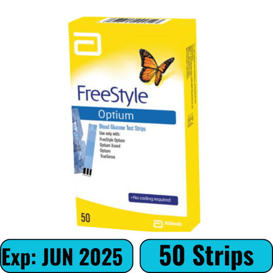 FreeStyle Optium Blood Glucose Test Strips 50's