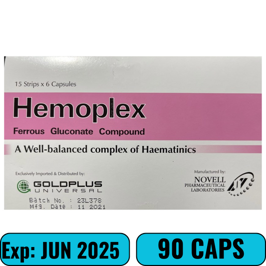 Hemoplex Ferrous Gluconate Compound 90's Best Seller